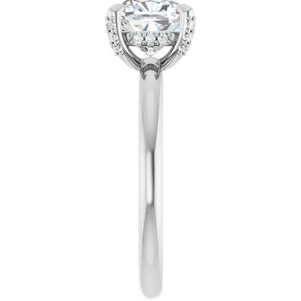 Claw-Prong Hidden Halo-Style Engagement Ring Image 4 Ocean View Jewelers Millville, DE