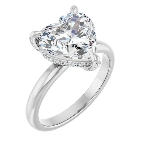 Claw-Prong Hidden Halo-Style Engagement Ring Arezzo Jewelers Elmwood Park, IL