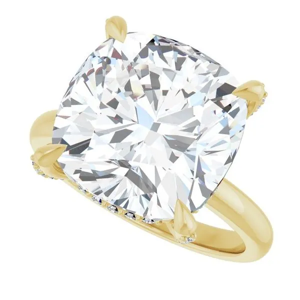 Claw-Prong Hidden Halo-Style Engagement Ring Image 5 Banks Jewelers Burnsville, NC