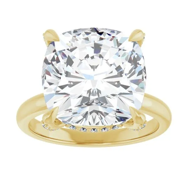 Claw-Prong Hidden Halo-Style Engagement Ring Image 3 JF Jones Jewelers Rochester, NY