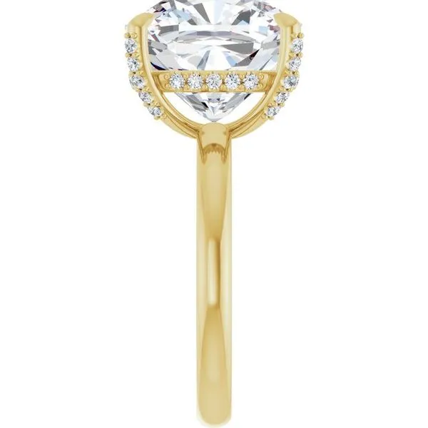 Claw-Prong Hidden Halo-Style Engagement Ring Image 4 JF Jones Jewelers Rochester, NY