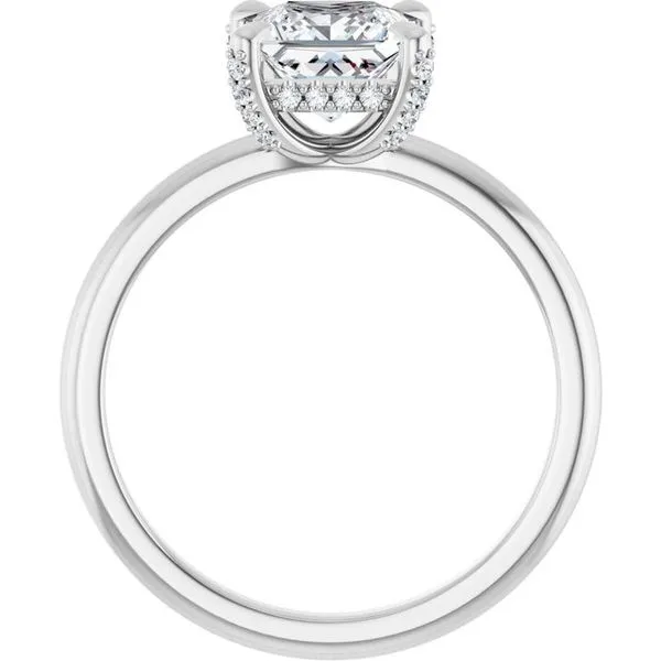 Claw-Prong Hidden Halo-Style Engagement Ring Image 2 Futer Bros Jewelers York, PA