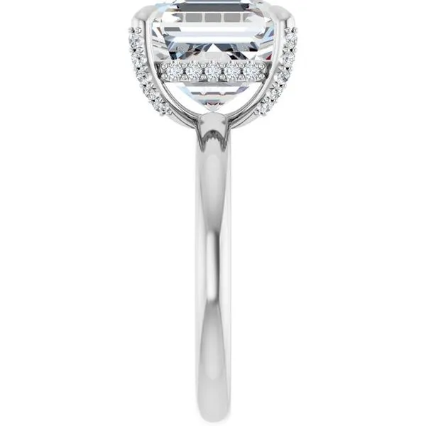 Claw-Prong Hidden Halo-Style Engagement Ring Image 4 Northwood Jewelers Northwood, OH