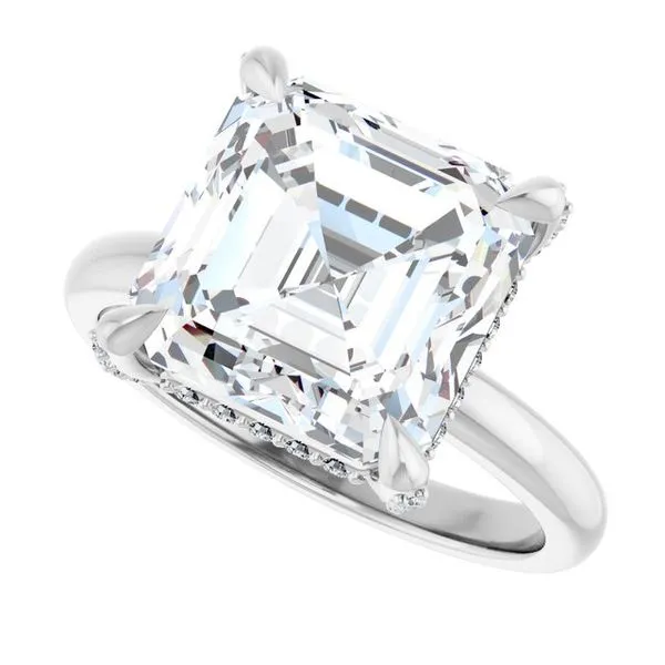 Claw-Prong Hidden Halo-Style Engagement Ring Image 5 JF Jones Jewelers Rochester, NY