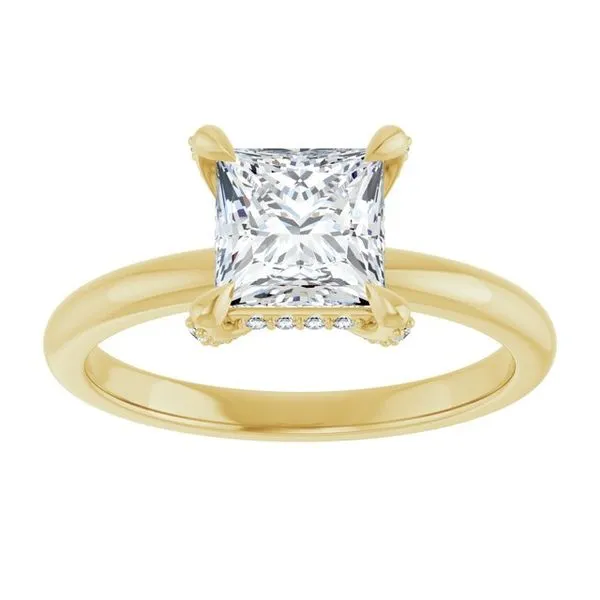 Claw-Prong Hidden Halo-Style Engagement Ring Image 3 Austin's Fine Diamonds & Jewelry Lyndhurst, NJ