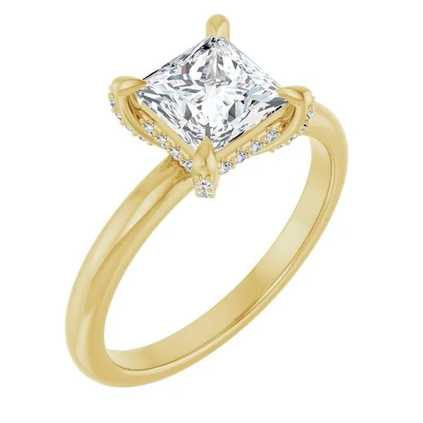 Claw-Prong Hidden Halo-Style Engagement Ring Paul James Jewelers Angels Camp, CA