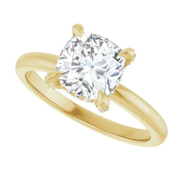 Claw-Prong Hidden Halo-Style Engagement Ring Image 5 Raleigh Diamond Fine Jewelry Raleigh, NC