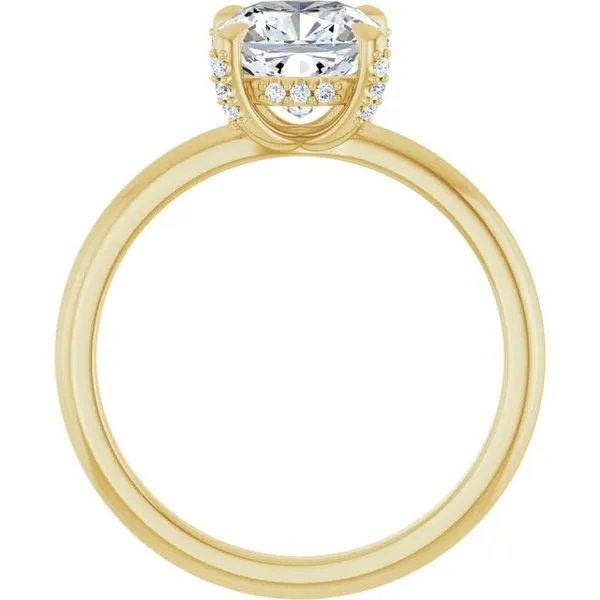 Claw-Prong Hidden Halo-Style Engagement Ring Image 2 Michael Szwed Jewelers Longmeadow, MA