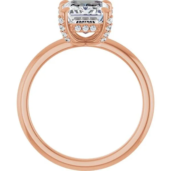 Claw-Prong Hidden Halo-Style Engagement Ring Image 2 Arezzo Jewelers Elmwood Park, IL