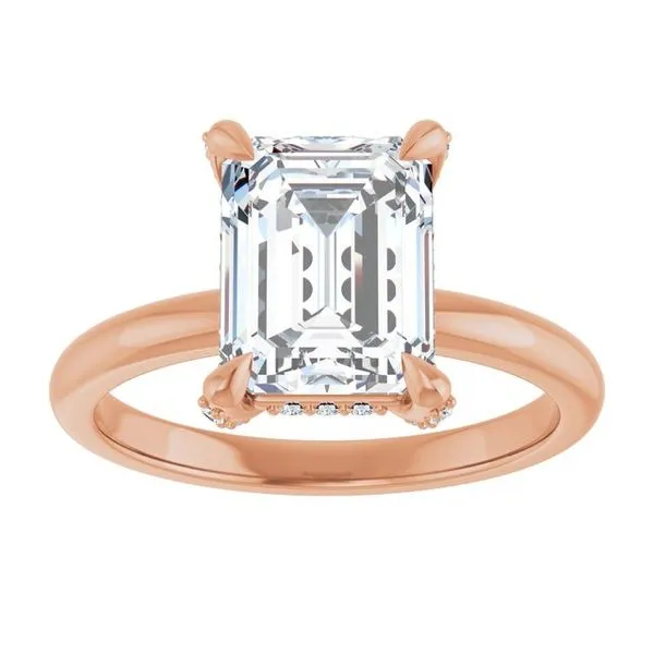 Claw-Prong Hidden Halo-Style Engagement Ring Image 3 Arezzo Jewelers Elmwood Park, IL
