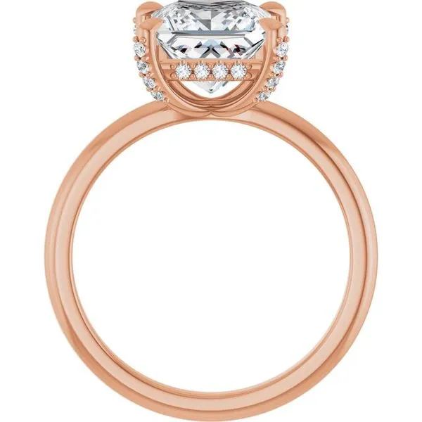 Claw-Prong Hidden Halo-Style Engagement Ring Image 2 Don's Jewelry & Design Washington, IA