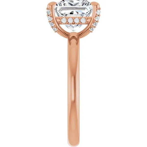 Claw-Prong Hidden Halo-Style Engagement Ring Image 4 Michael Szwed Jewelers Longmeadow, MA