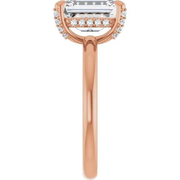 Claw-Prong Hidden Halo-Style Engagement Ring Image 4 Hudson Valley Goldsmith New Paltz, NY