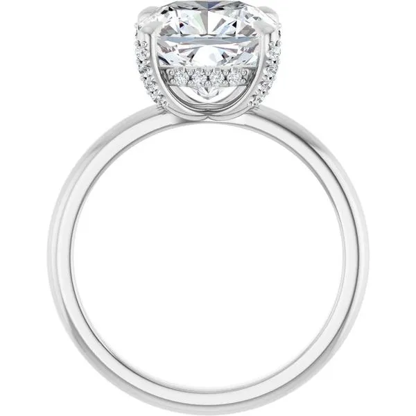 Claw-Prong Hidden Halo-Style Engagement Ring Image 2 J. West Jewelers Round Rock, TX