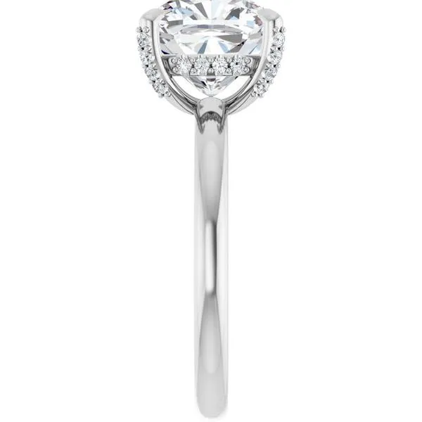 Claw-Prong Hidden Halo-Style Engagement Ring Image 4 Don's Jewelry & Design Washington, IA