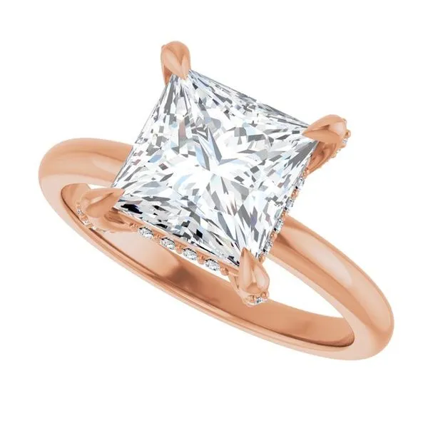 Claw-Prong Hidden Halo-Style Engagement Ring Image 5 Michael Szwed Jewelers Longmeadow, MA