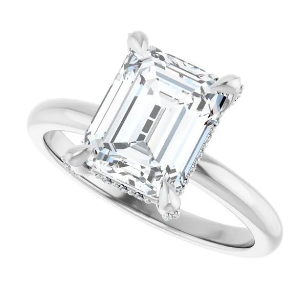 Claw-Prong Hidden Halo-Style Engagement Ring Image 5 Paul James Jewelers Angels Camp, CA