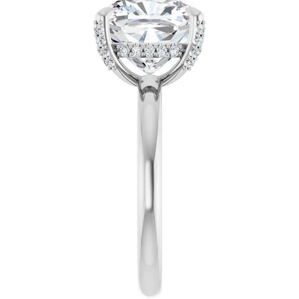 Claw-Prong Hidden Halo-Style Engagement Ring Image 4 JF Jones Jewelers Rochester, NY