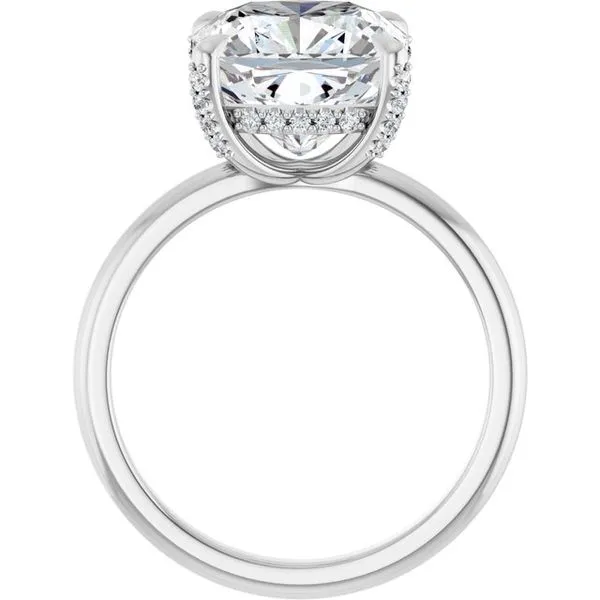 Claw-Prong Hidden Halo-Style Engagement Ring Image 2 JF Jones Jewelers Rochester, NY