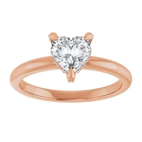 Claw-Prong Hidden Halo-Style Engagement Ring Image 3 Morin Jewelers Southbridge, MA