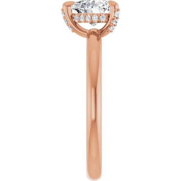 Claw-Prong Hidden Halo-Style Engagement Ring Image 4 Don's Jewelry & Design Washington, IA