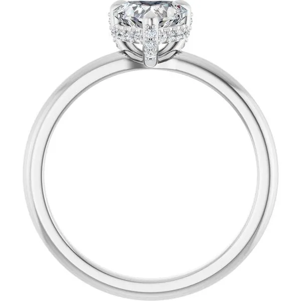 Claw-Prong Hidden Halo-Style Engagement Ring Image 2 Hudson Valley Goldsmith New Paltz, NY