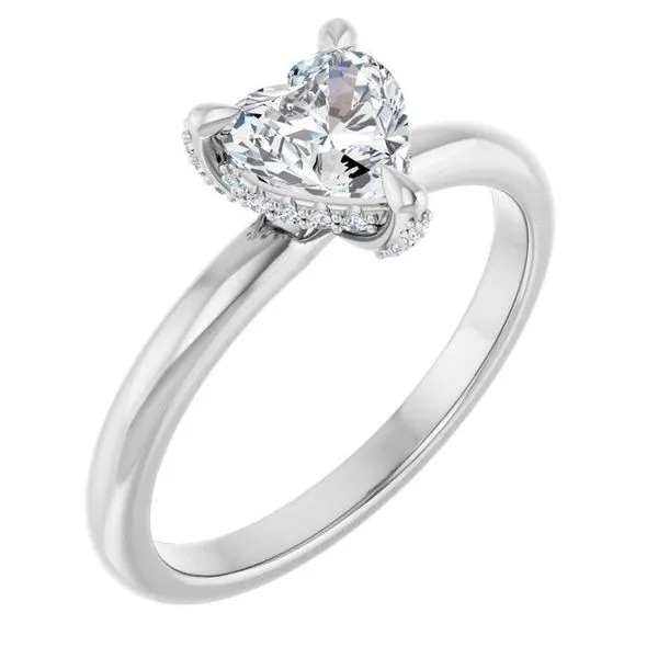 Claw-Prong Hidden Halo-Style Engagement Ring Michael Szwed Jewelers Longmeadow, MA