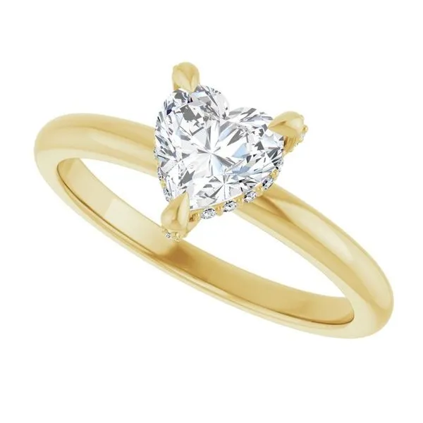 Claw-Prong Hidden Halo-Style Engagement Ring Image 5 JF Jones Jewelers Rochester, NY