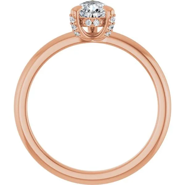 Claw-Prong Hidden Halo-Style Engagement Ring Image 2 JF Jones Jewelers Rochester, NY