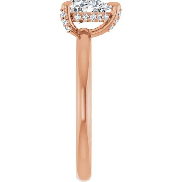 Claw-Prong Hidden Halo-Style Engagement Ring Image 4 Hudson Valley Goldsmith New Paltz, NY