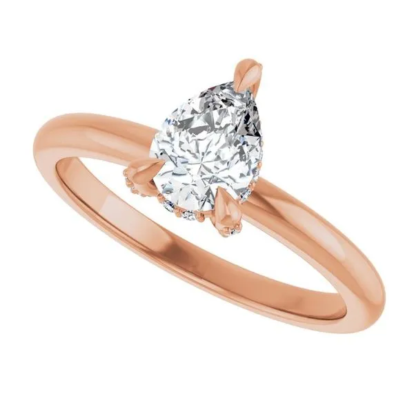 Claw-Prong Hidden Halo-Style Engagement Ring Image 5 The Jewelry Source El Segundo, CA