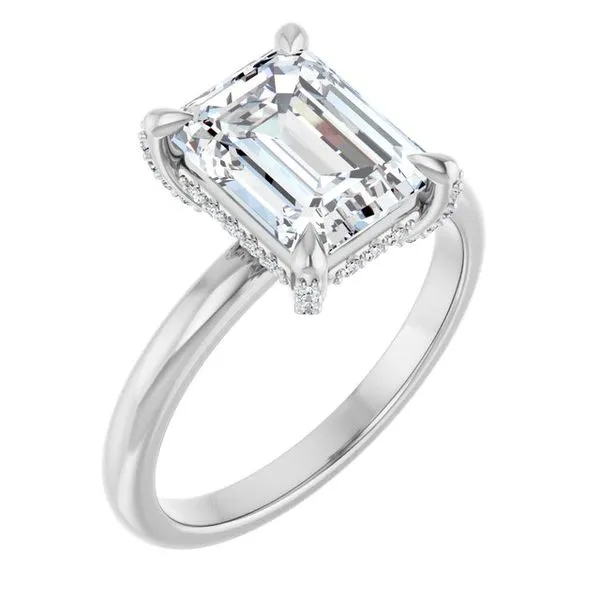 Claw-Prong Hidden Halo-Style Engagement Ring Austin's Fine Diamonds & Jewelry Lyndhurst, NJ