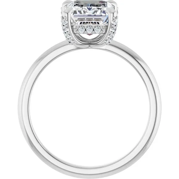 Claw-Prong Hidden Halo-Style Engagement Ring Image 2 J. West Jewelers Round Rock, TX