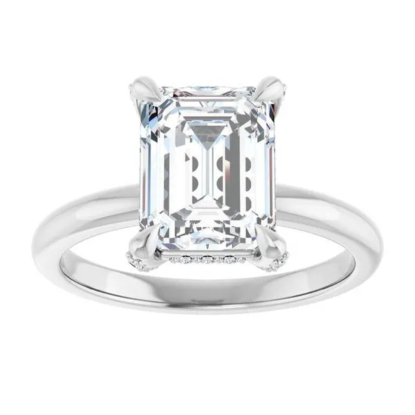 Claw-Prong Hidden Halo-Style Engagement Ring Image 3 Banks Jewelers Burnsville, NC