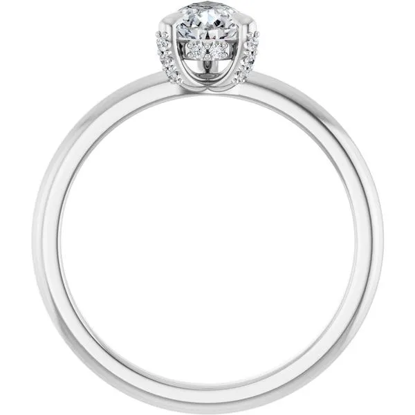 Claw-Prong Hidden Halo-Style Engagement Ring Image 2 JF Jones Jewelers Rochester, NY