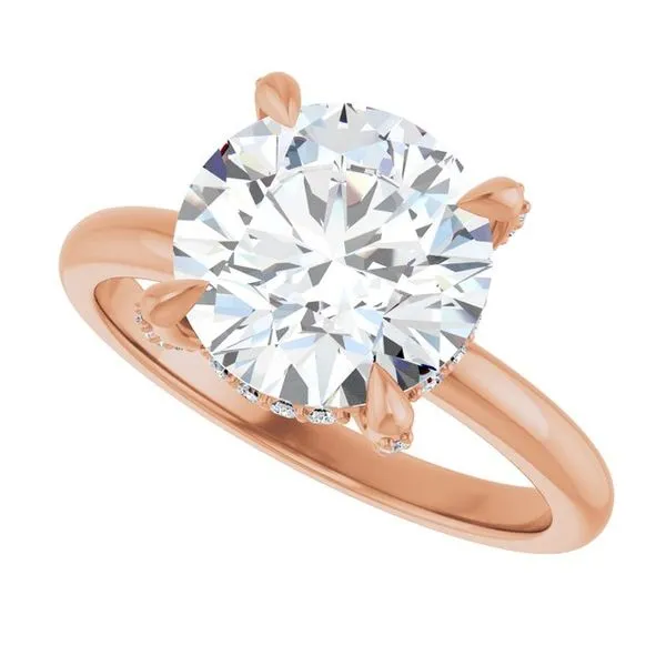 Claw-Prong Hidden Halo-Style Engagement Ring Image 5 Clater Jewelers Louisville, KY