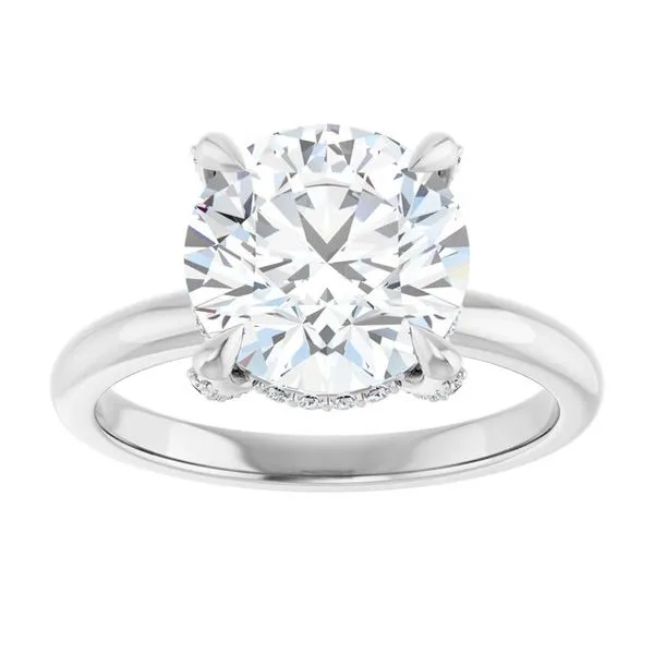 Claw-Prong Hidden Halo-Style Engagement Ring Image 3 Raleigh Diamond Fine Jewelry Raleigh, NC