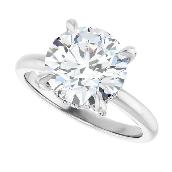 Claw-Prong Hidden Halo-Style Engagement Ring Image 5 Raleigh Diamond Fine Jewelry Raleigh, NC