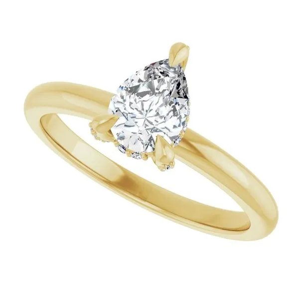 Claw-Prong Hidden Halo-Style Engagement Ring Image 5 Don's Jewelry & Design Washington, IA