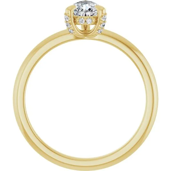 Claw-Prong Hidden Halo-Style Engagement Ring Image 2 Don's Jewelry & Design Washington, IA