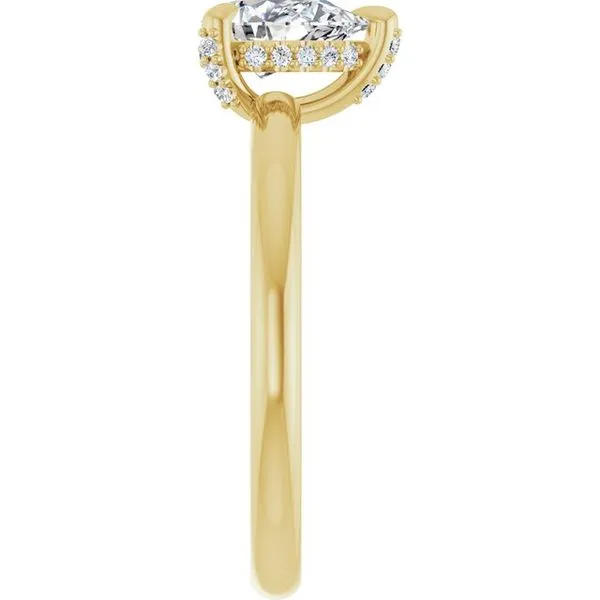Claw-Prong Hidden Halo-Style Engagement Ring Image 4 Northwood Jewelers Northwood, OH