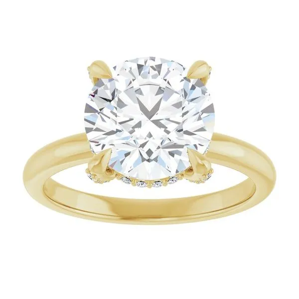 Claw-Prong Hidden Halo-Style Engagement Ring Image 3 Mark Jewellers La Crosse, WI