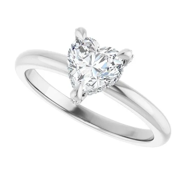 Claw-Prong Hidden Halo-Style Engagement Ring Image 5 Don's Jewelry & Design Washington, IA
