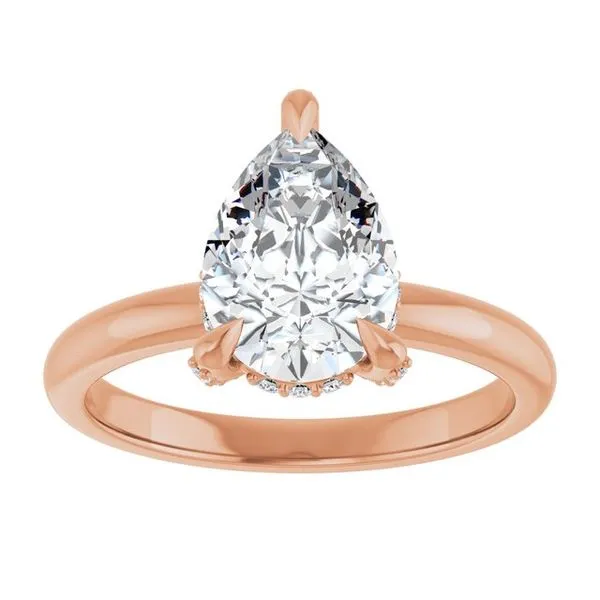 Claw-Prong Hidden Halo-Style Engagement Ring Image 3 JF Jones Jewelers Rochester, NY