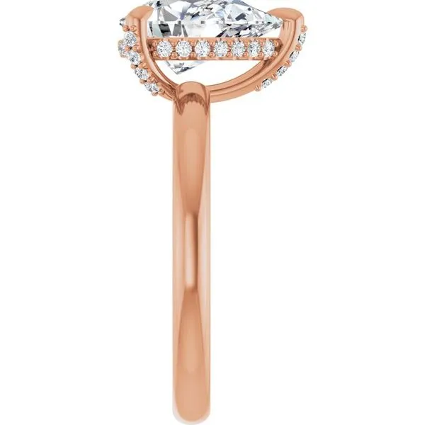 Claw-Prong Hidden Halo-Style Engagement Ring Image 4 Michael Szwed Jewelers Longmeadow, MA