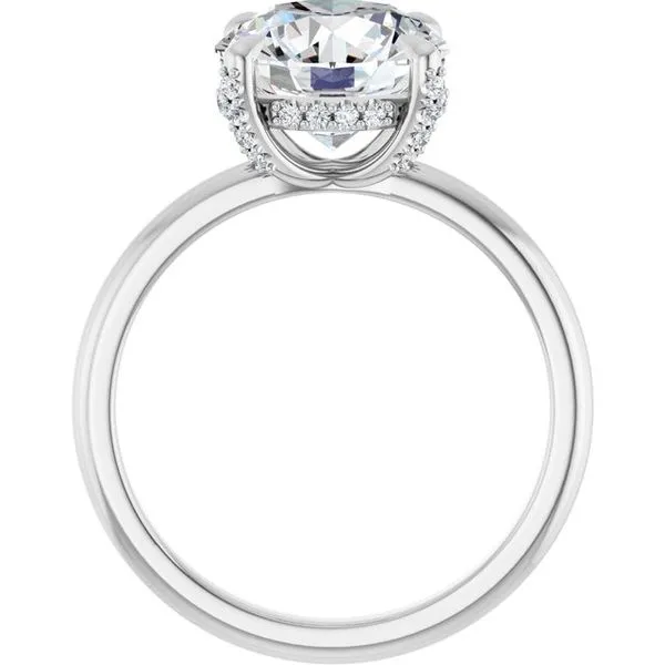 Claw-Prong Hidden Halo-Style Engagement Ring Image 2 Don's Jewelry & Design Washington, IA