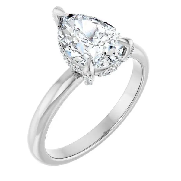 Claw-Prong Hidden Halo-Style Engagement Ring Natale Jewelers Sewell, NJ