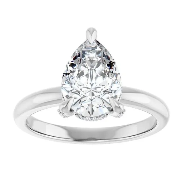 Claw-Prong Hidden Halo-Style Engagement Ring Image 3 Arezzo Jewelers Elmwood Park, IL