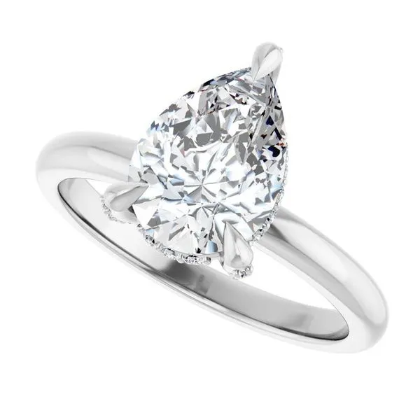 Claw-Prong Hidden Halo-Style Engagement Ring Image 5 J. Thomas Jewelers Rochester Hills, MI