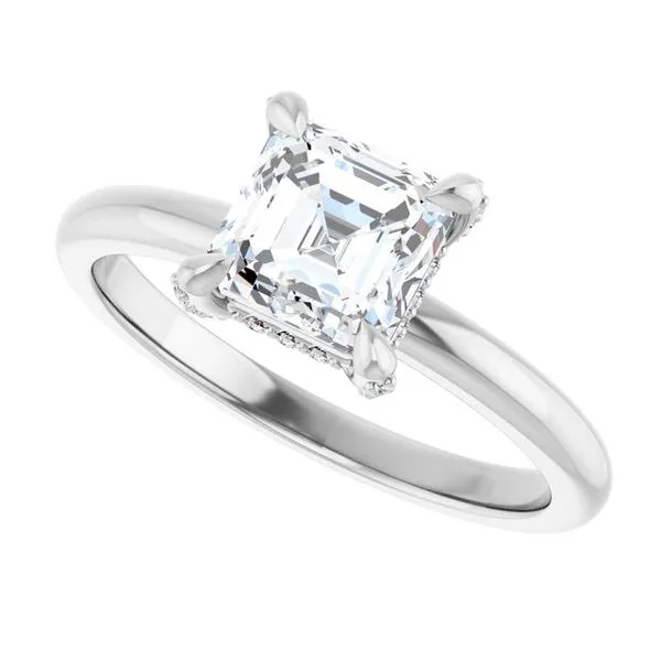 Claw-Prong Hidden Halo-Style Engagement Ring Image 5 Clater Jewelers Louisville, KY